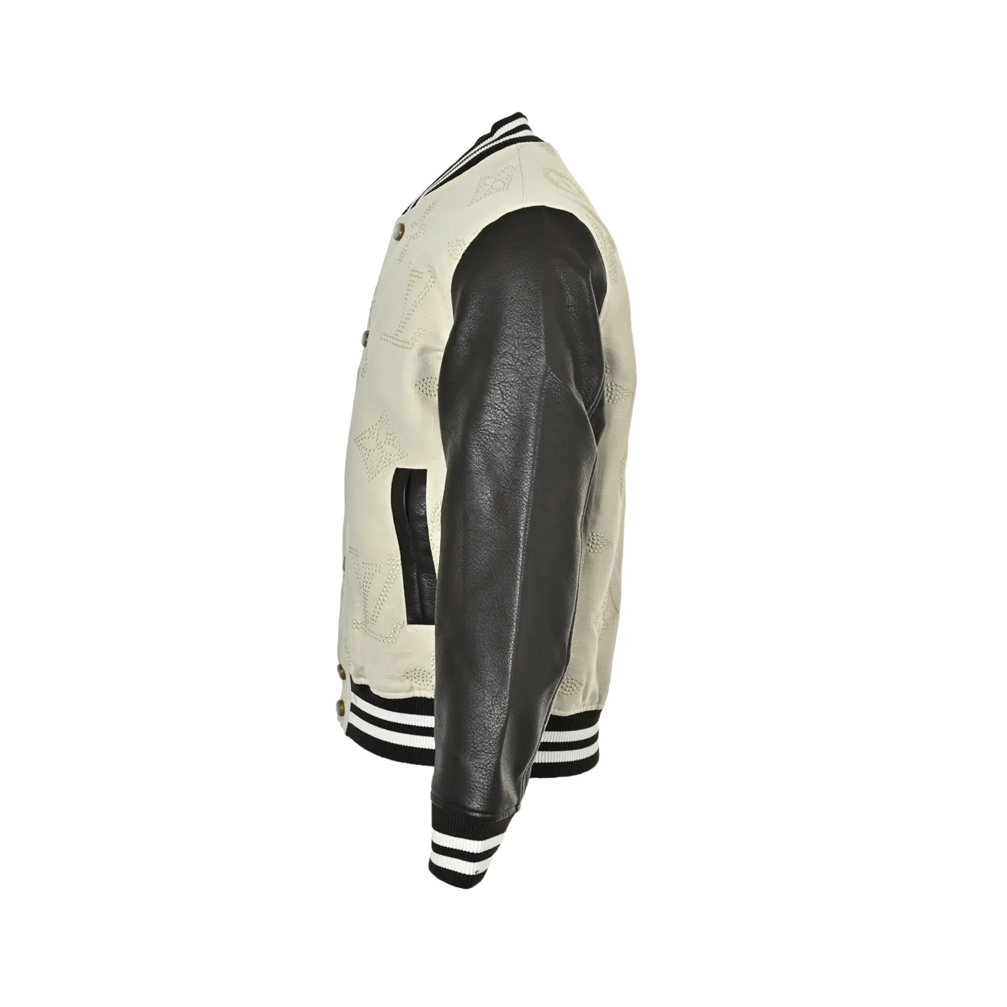 Louis Vuitton/Louis Vuitton old flower embroidered baseball jacket